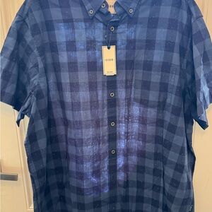 ROWM Men's Blue Checkered light Shirt Size 2XB New with tags